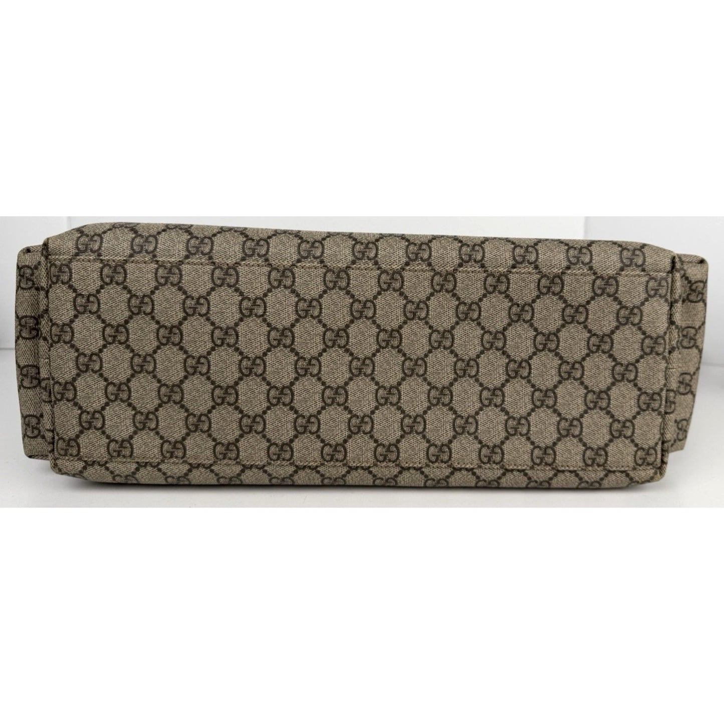 Gucci GG Supreme Diaper Messenger Bag Large in Brown Coated Canvas S