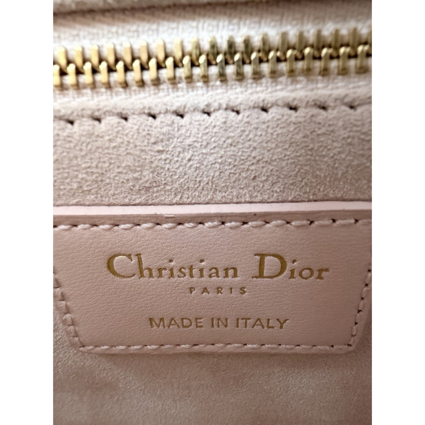 Christian Dior Small Lady Dior My ABCDior Bag in Pink Lambskin Leather 2024 D2