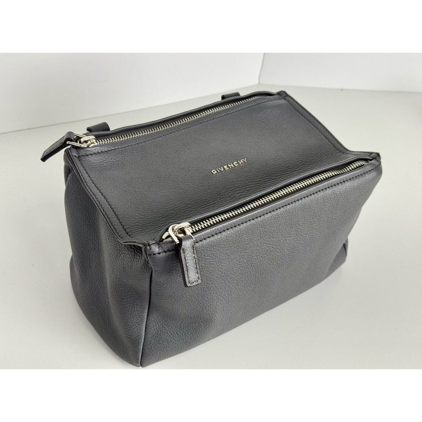 Givenchy Medium Pandora Shoulder Bag in Gray Grained Leather B-1