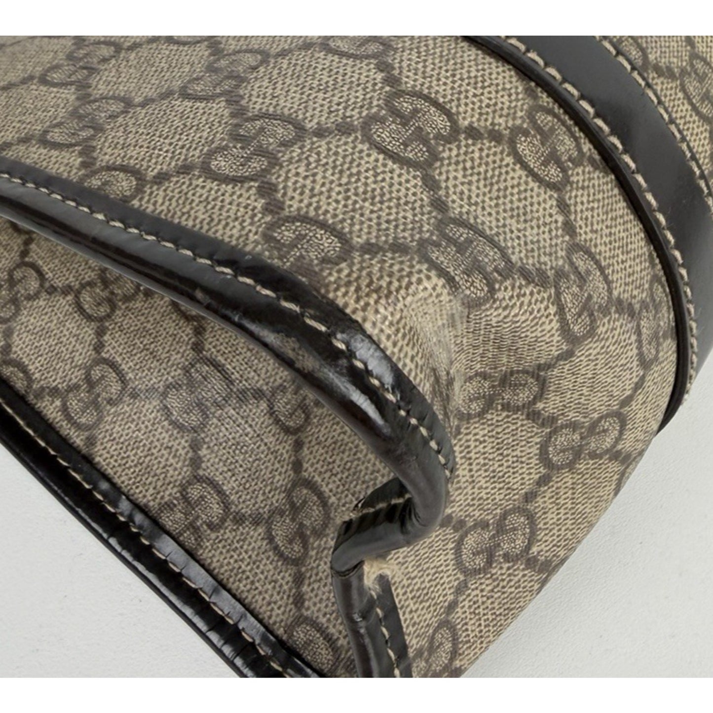 Gucci Joy Medium Shoulder Bag in GG Supreme Coated Canvas with Leather Trim S