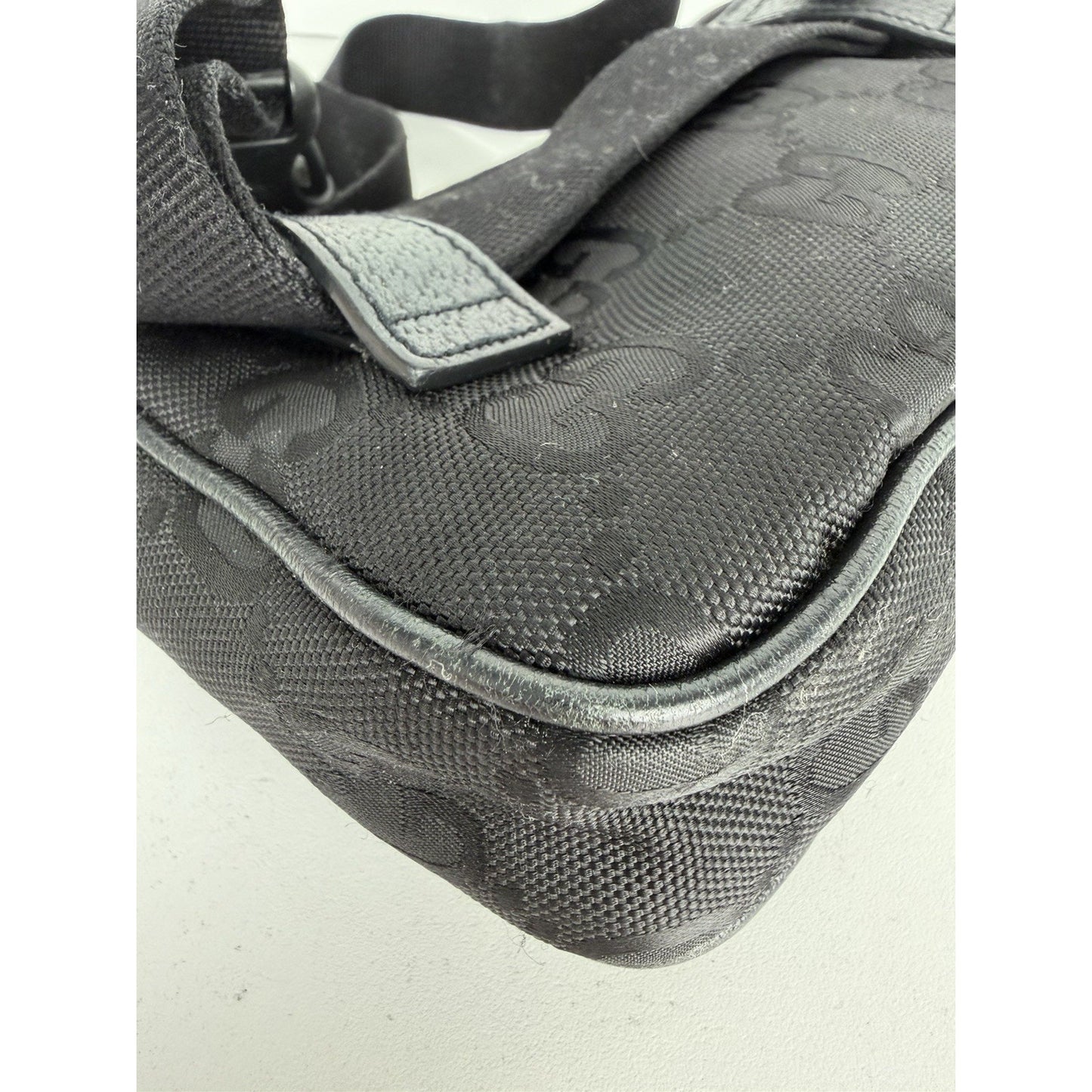 Gucci Off The Grid Belt Bag in Black GG Monogram Nylon S17