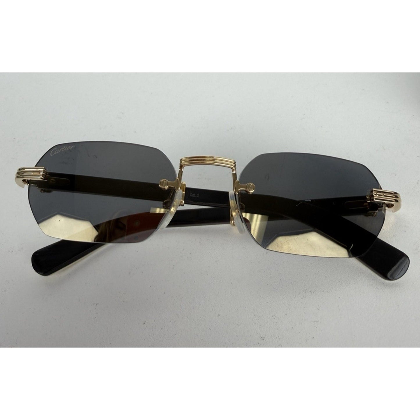 Cartier CT0362S Premiere de Cartier Sunglasses in Natural Horn Black Lenses
