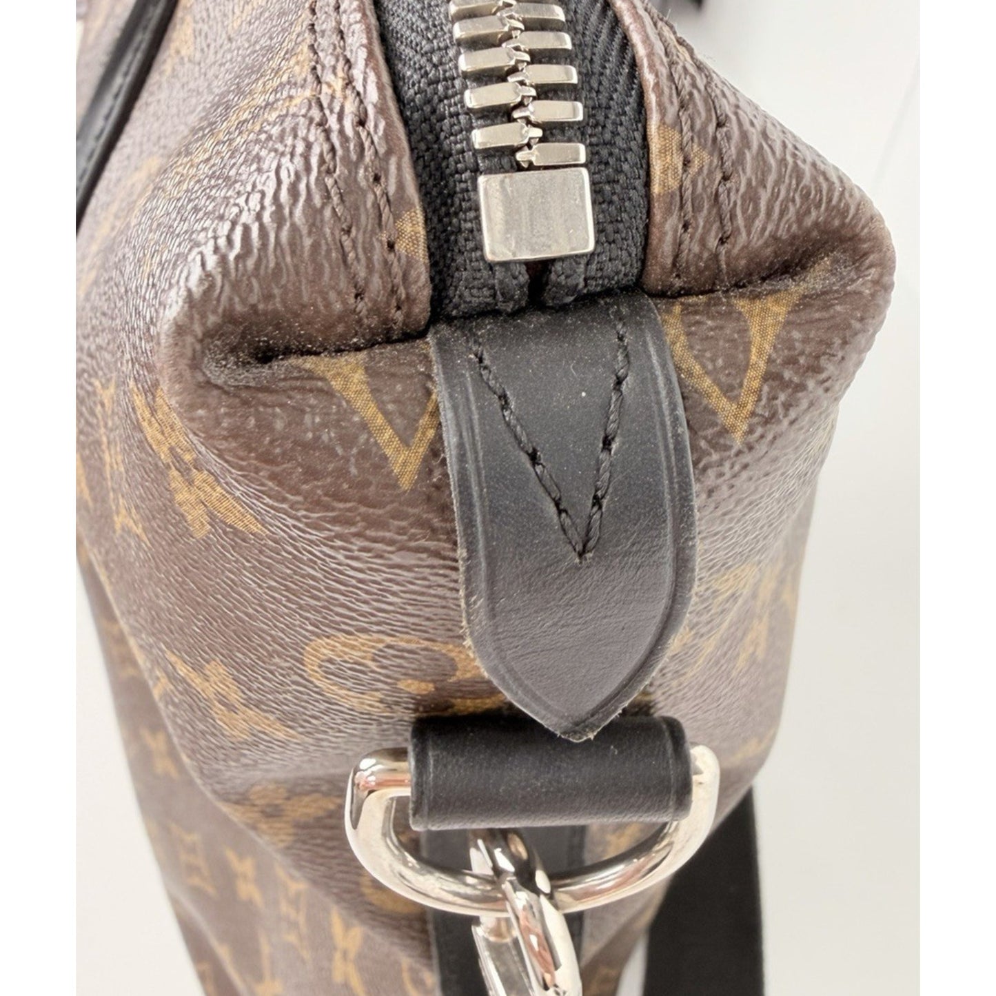 Louis Vuitton Kitan Tote Bag Monogram Macassar Coated Brown Canvas 2014 S