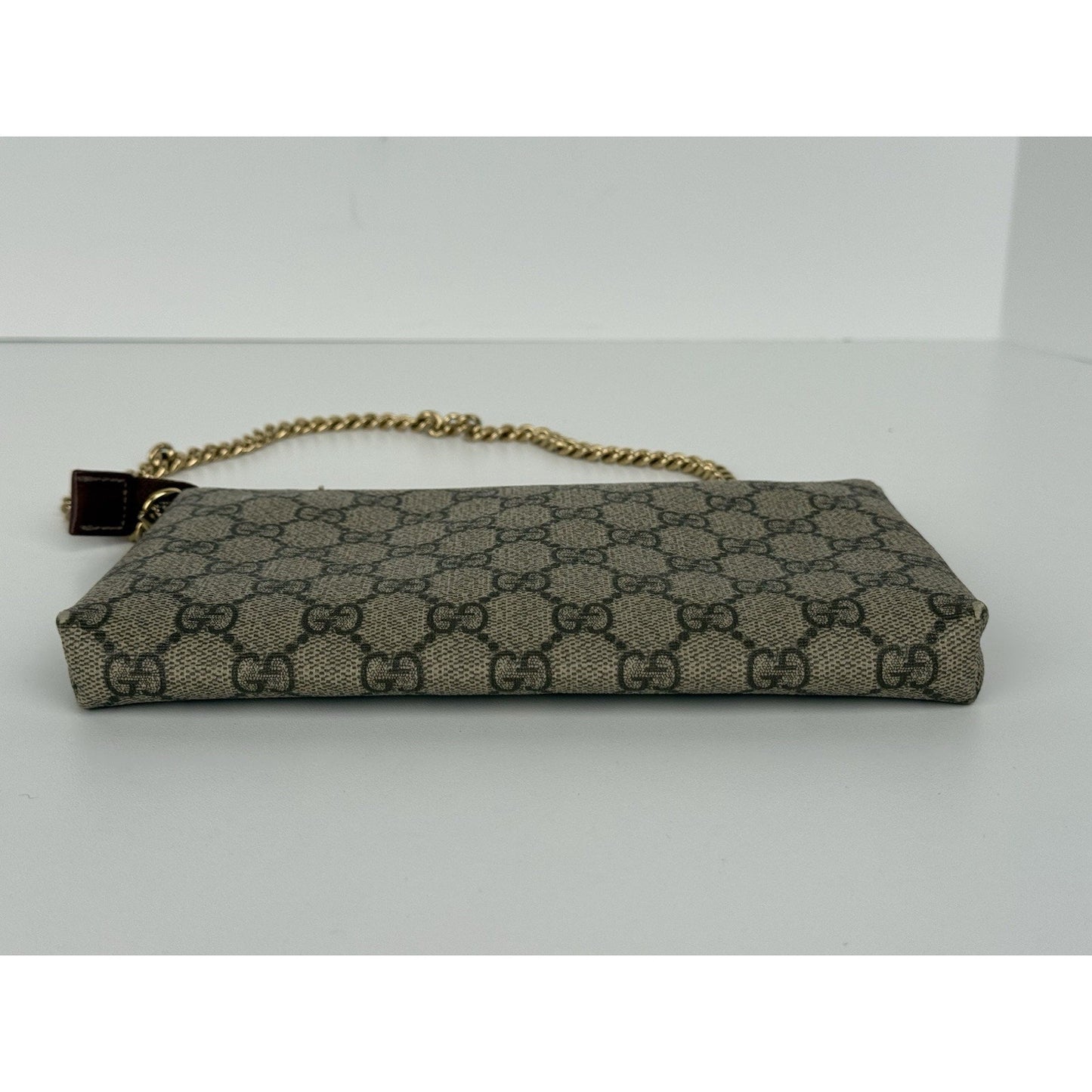 Gucci Brown Canvas Pouch on Zip