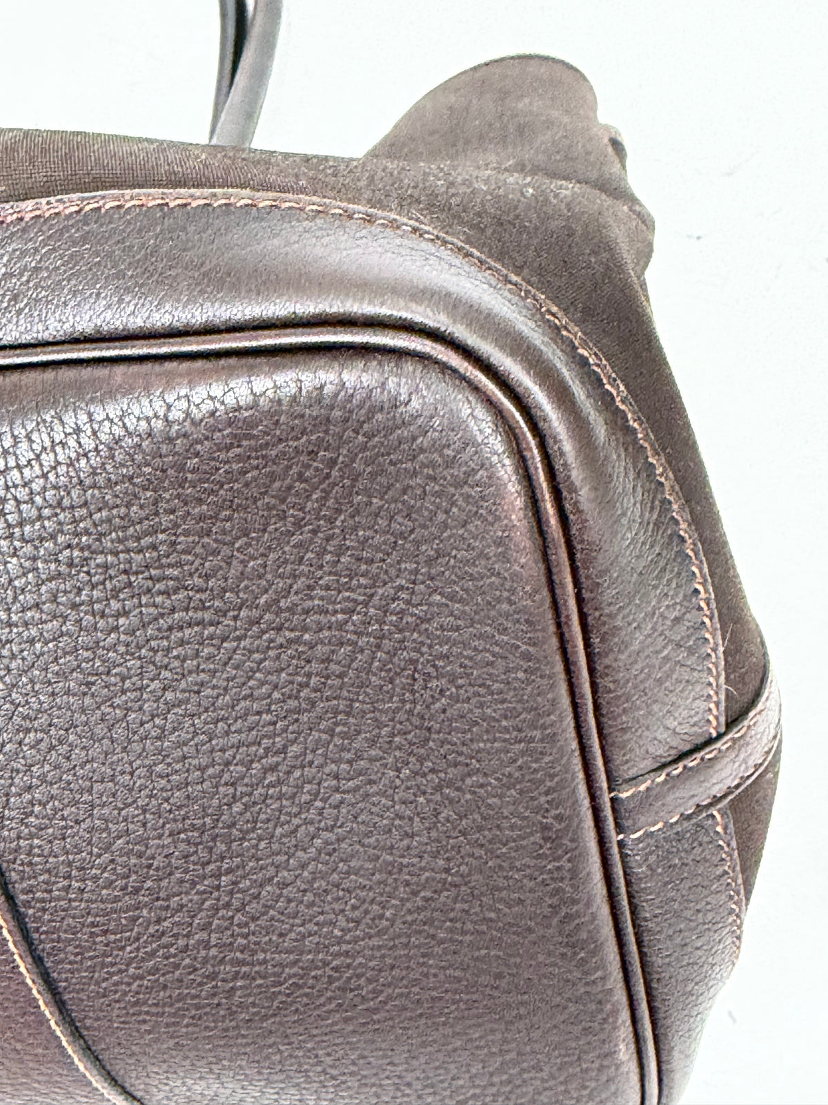 Hermes Toile Militaire Garden Party 36 Tote Bag Vintage in Brown Canvas 2004 YU-3