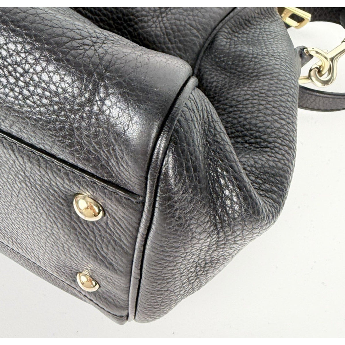 Gucci Bamboo Shopper Boston Medium Bag in Black Curved Bamboo Top S