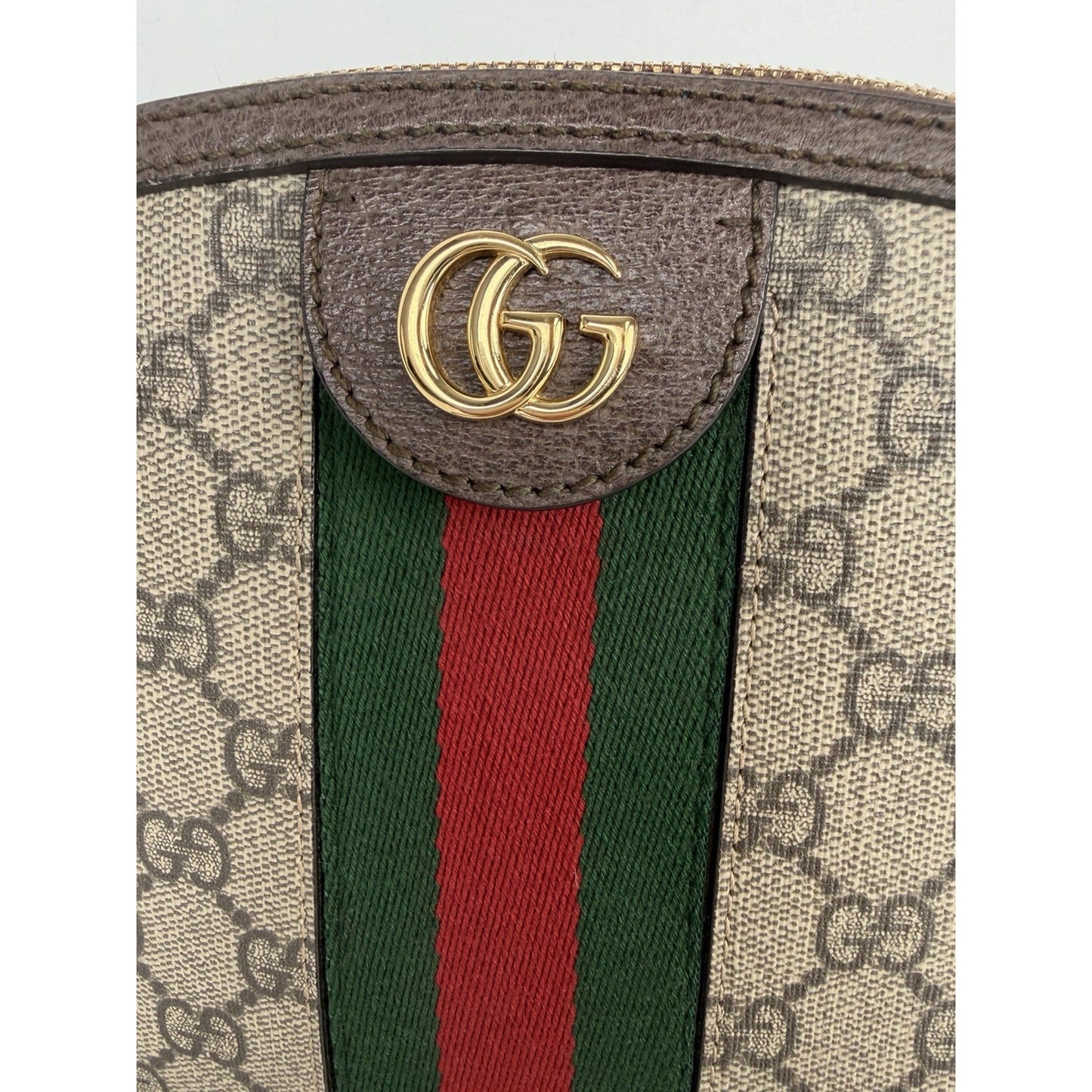 Gucci Ophidia Rounded Top Shoulder Bag Small in Brown GG Supreme Canvas S-19