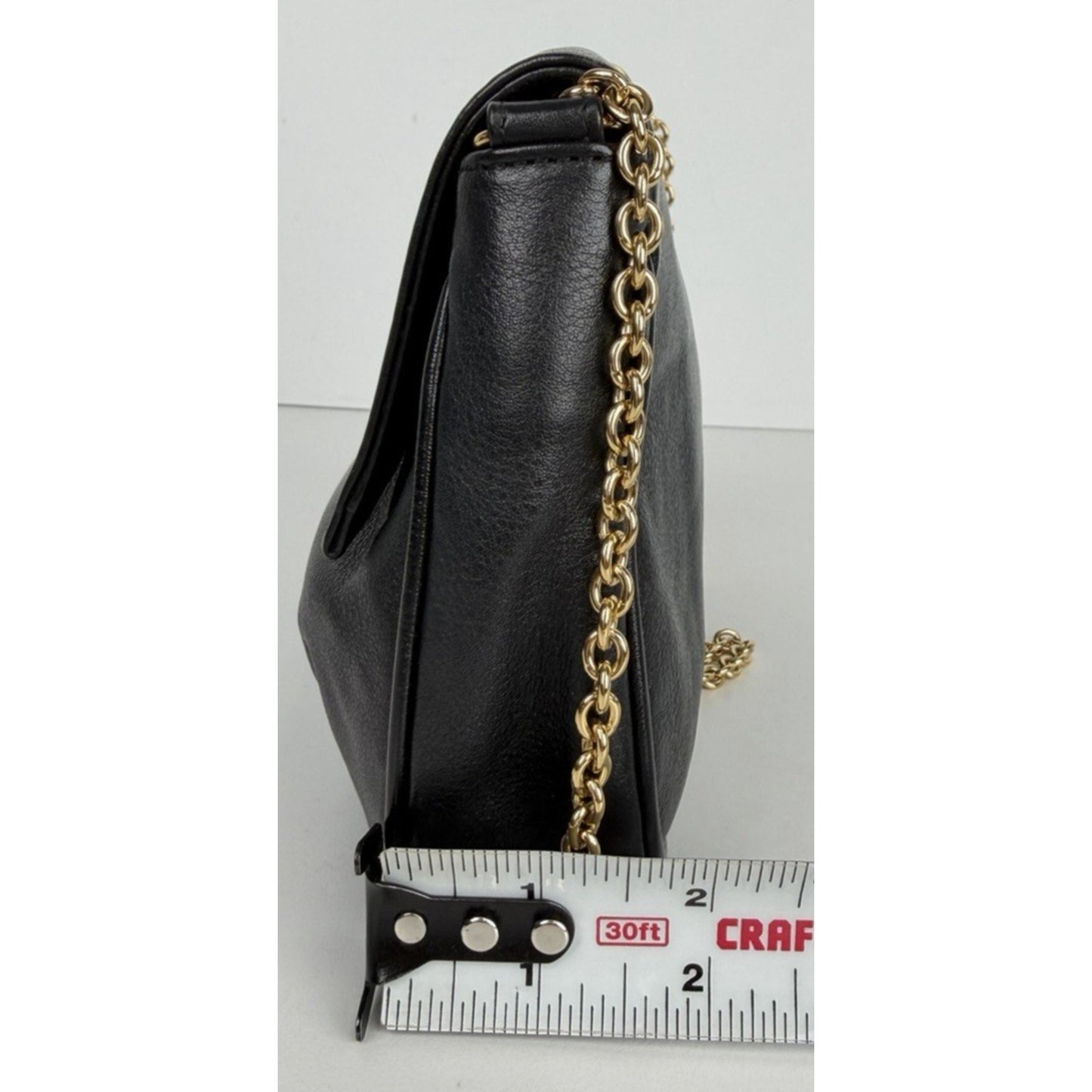Fendi Fendista Pochette Crossbody Bag in Black Calfskin Leather S-05