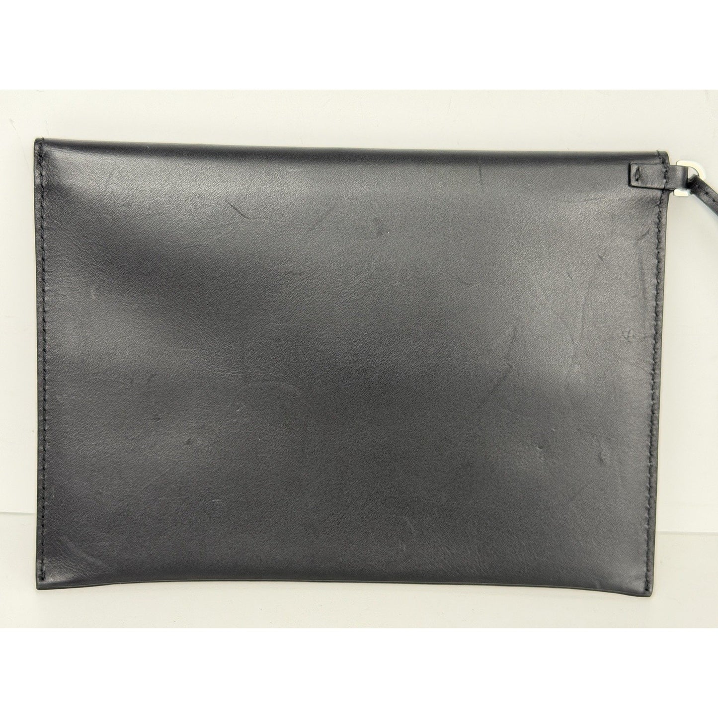The Row Black Leather Wristlet Women Clutch