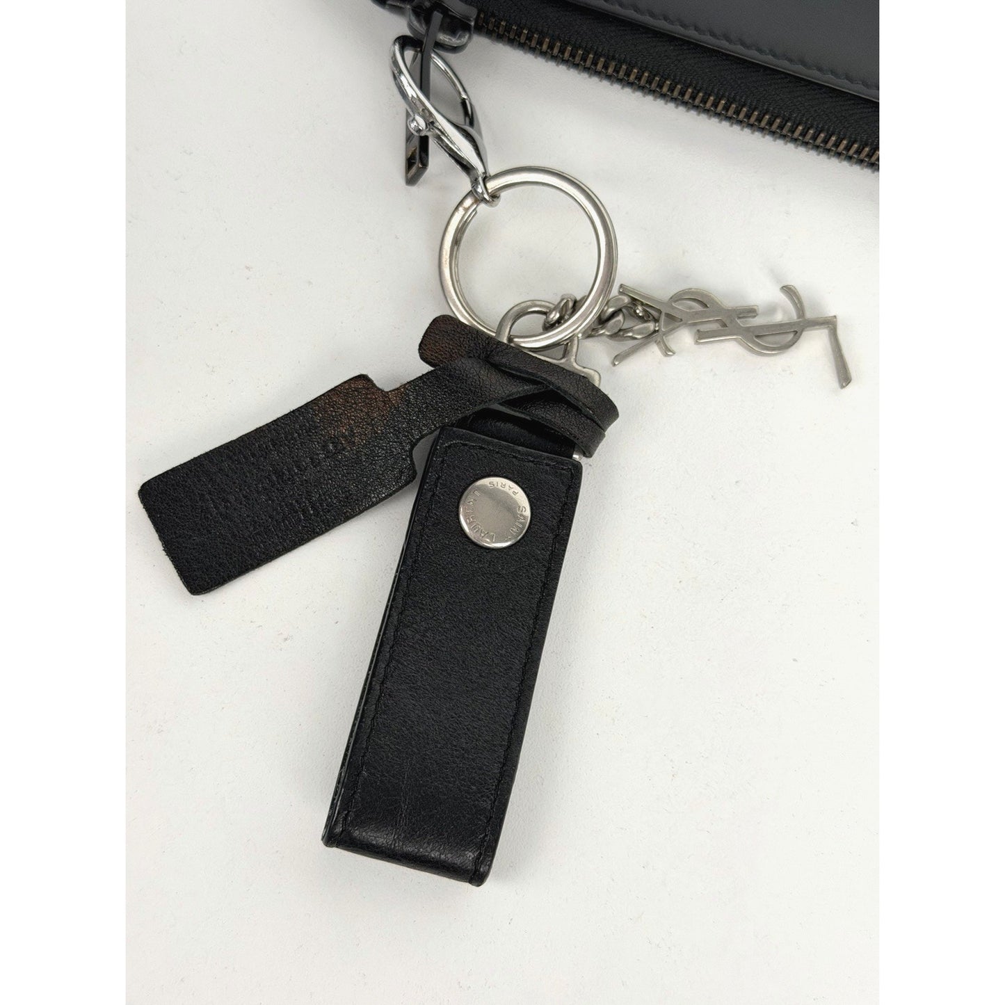 Saint Laurent Black Leather Clutch Bag or iPad Case S11
