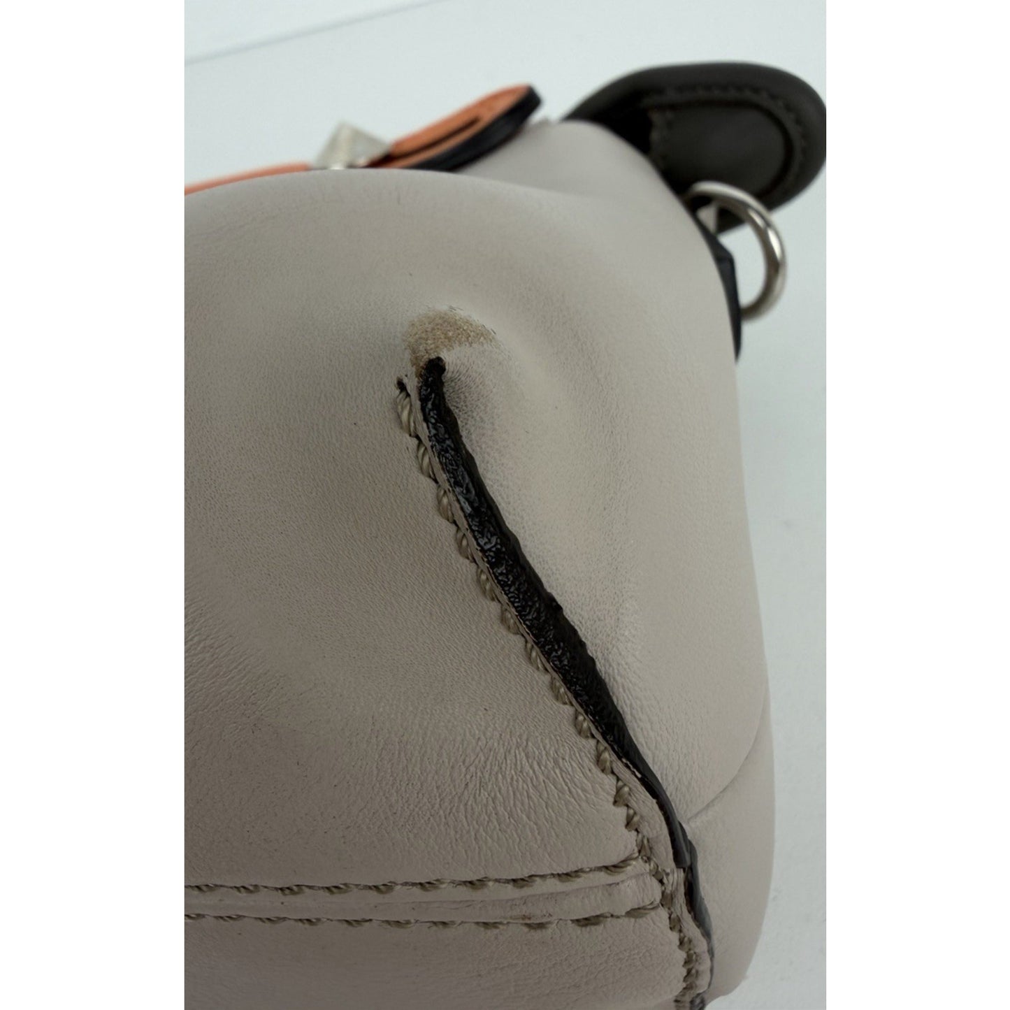Fendi By The Way Shoulder Bag Small Gray & Brown Calfskin Leather S22