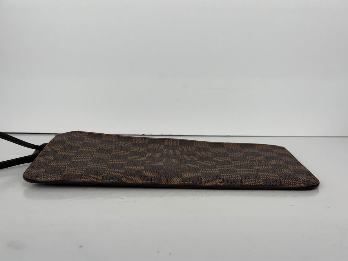 Louis Vuitton Neverfull Pouch in Damier Ebene Coated Canvas YK-2