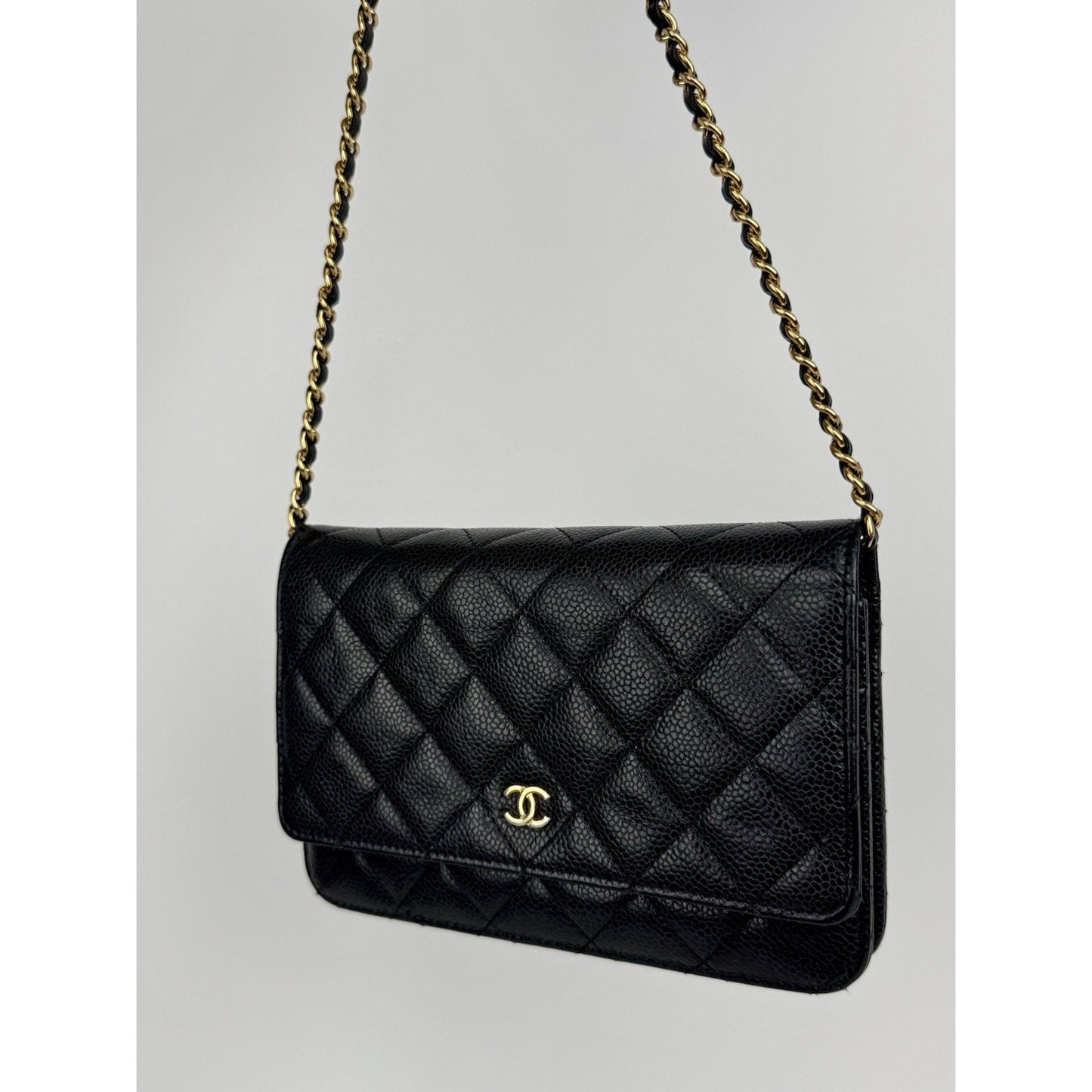 Chanel Classic Wallet on Chain in Black Caviar Leather