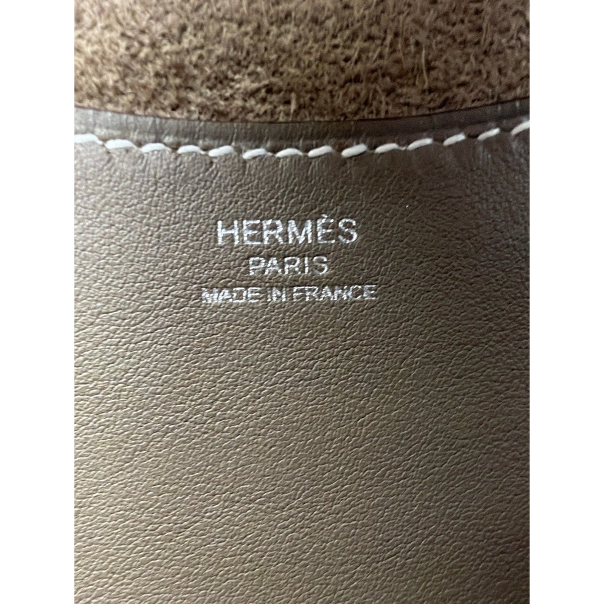 Hermes In-the-Loop 18 Top Handle Bag in Etoupe Leather Silver Hardware 2023 F1
