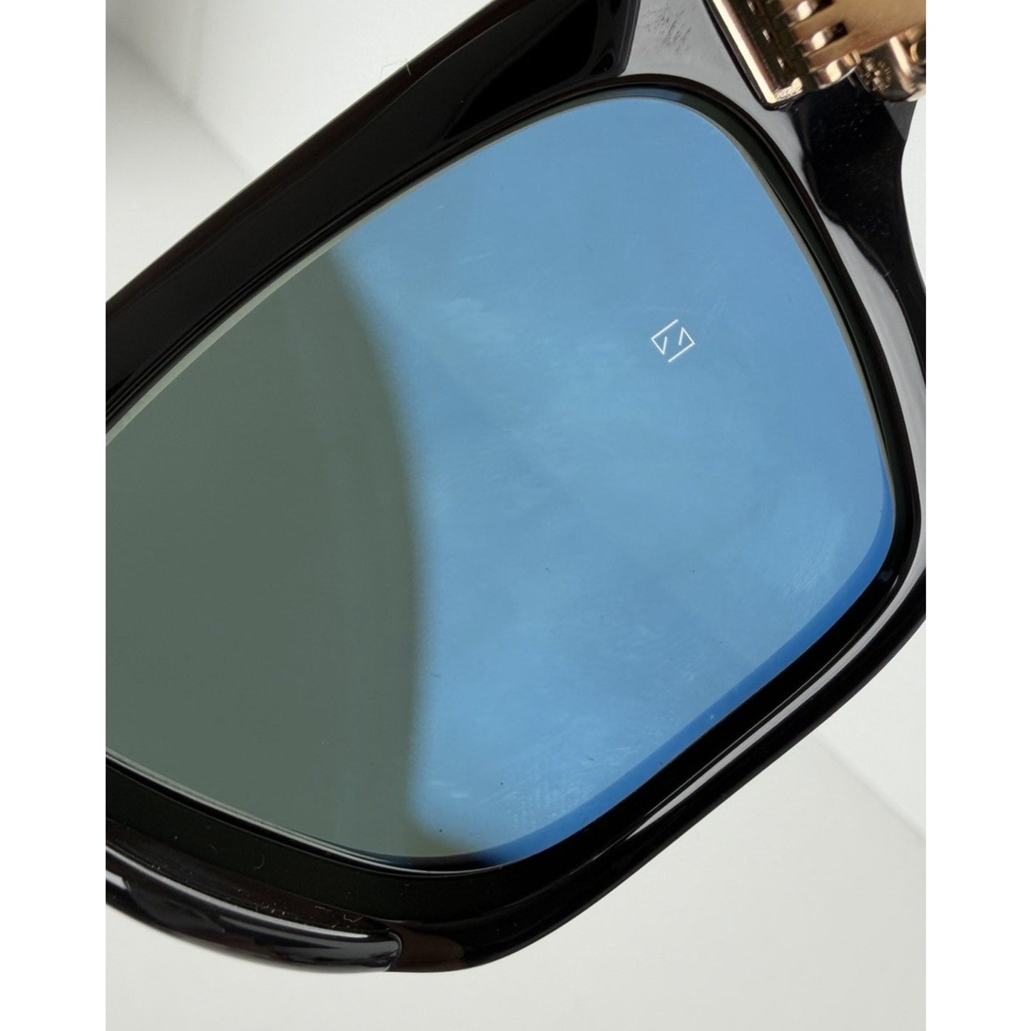 Chrome Hearts Box Officer Square Sunglasses 56 in Black with Dark Green Lenses