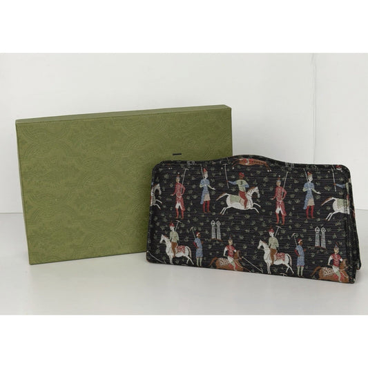 Gucci Equestrian Print Canvas Clutch Bag Pouch Case in Gray for Women S