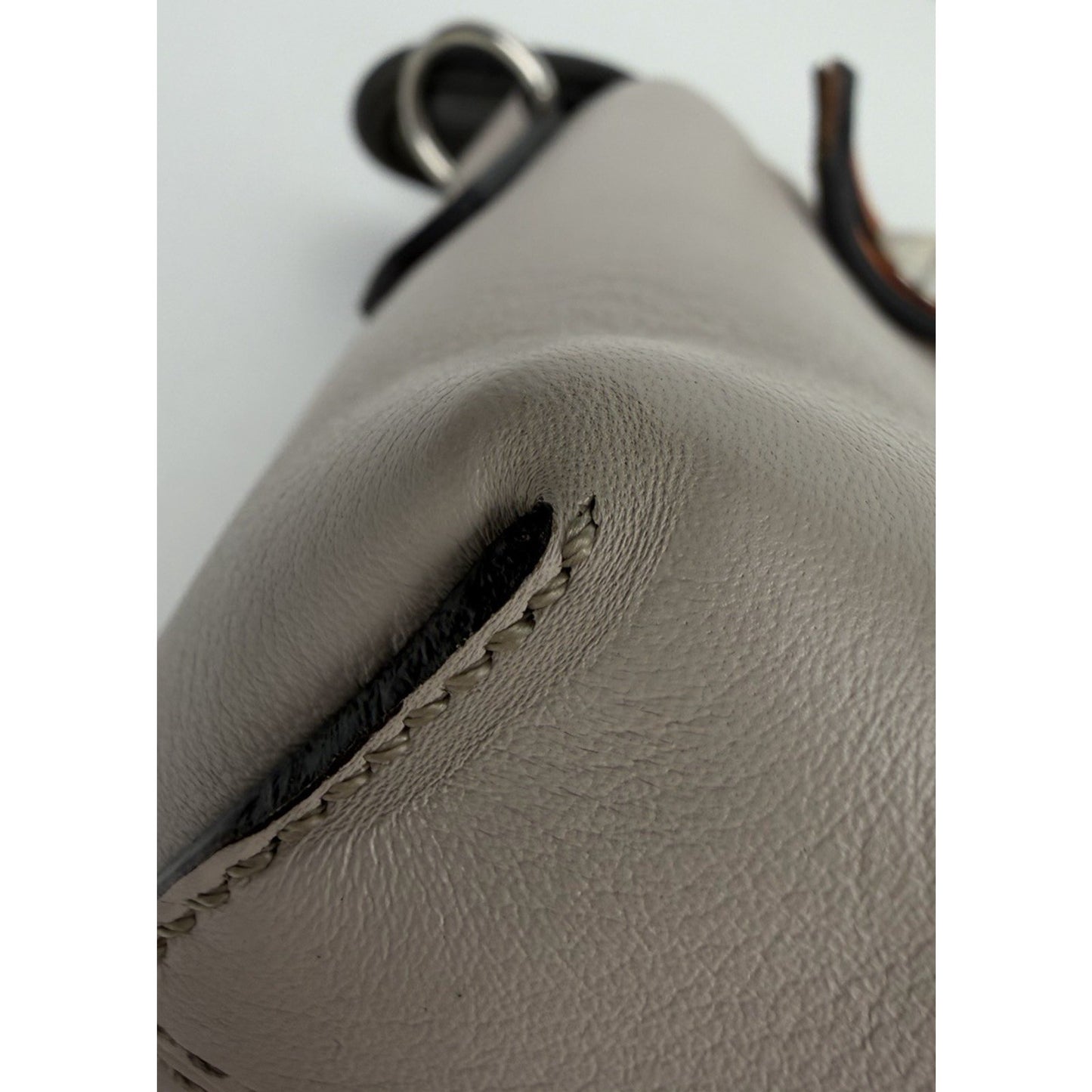 Fendi By The Way Shoulder Bag Small Gray & Brown Calfskin Leather S22