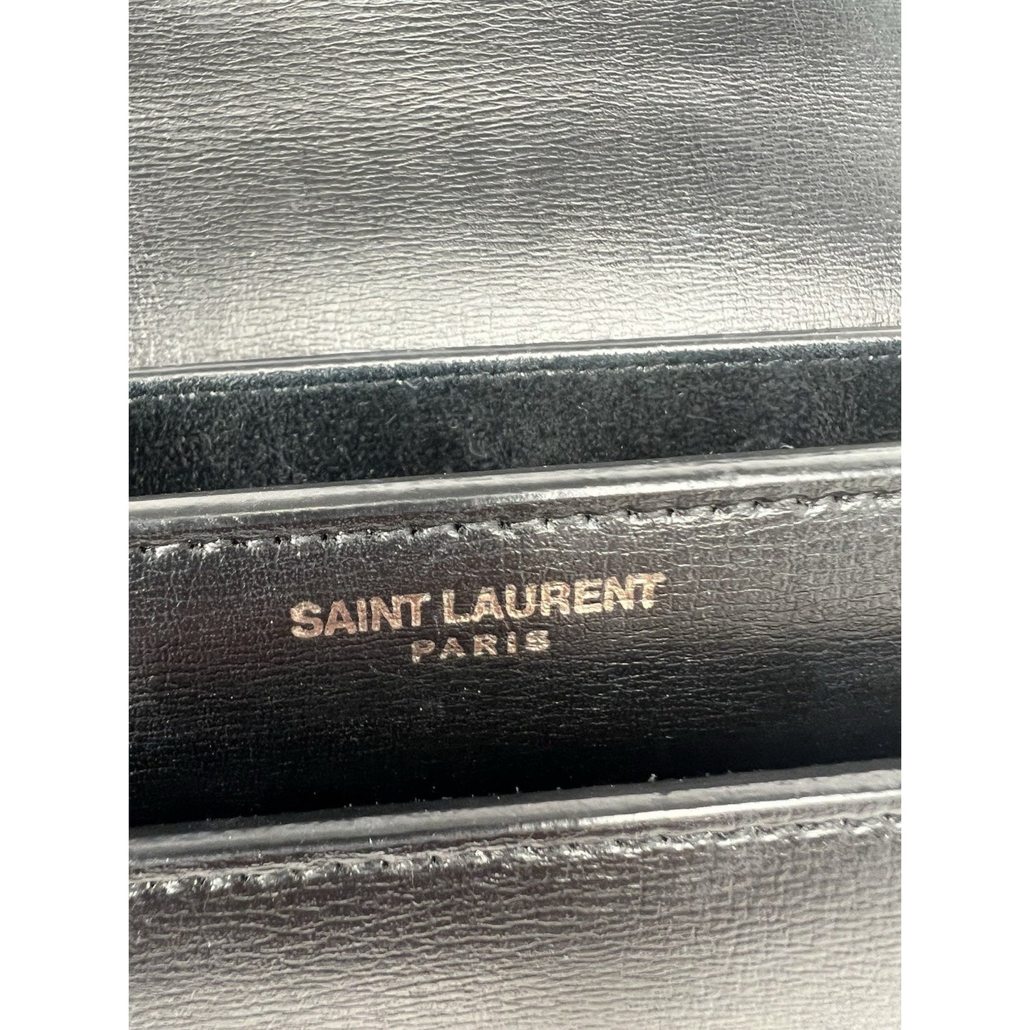 SAINT LAURENT Calfskin Medium Monogram Monochrome Sunset Black C-2