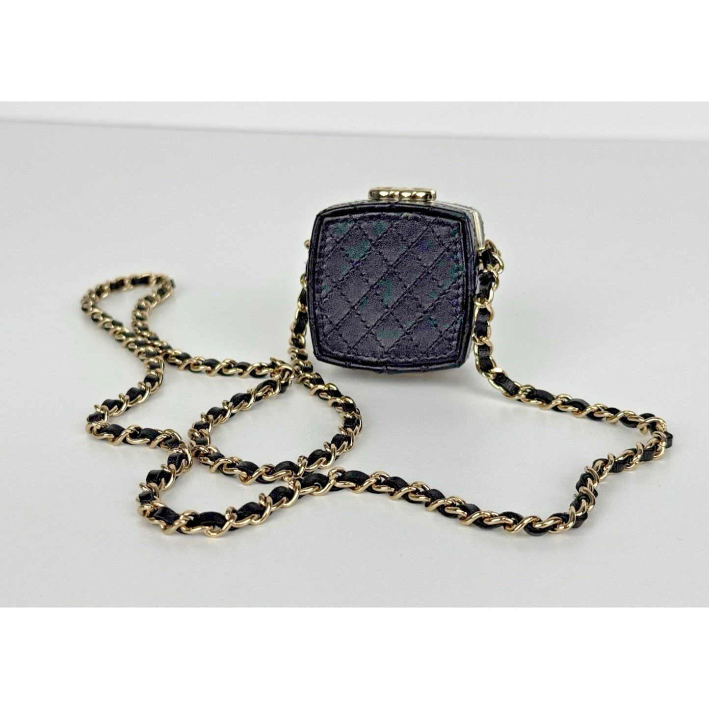 Chanel AP2425 Chain Clutch In Black Lambskin Leather