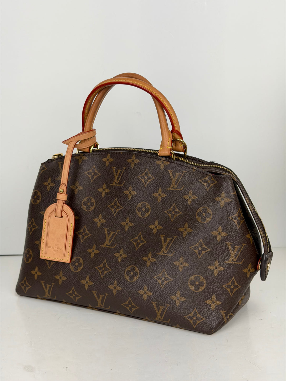 Louis Vuitton Petit Palais Top Handle Bag in Brown LV Monogram Canvas NFC YS07