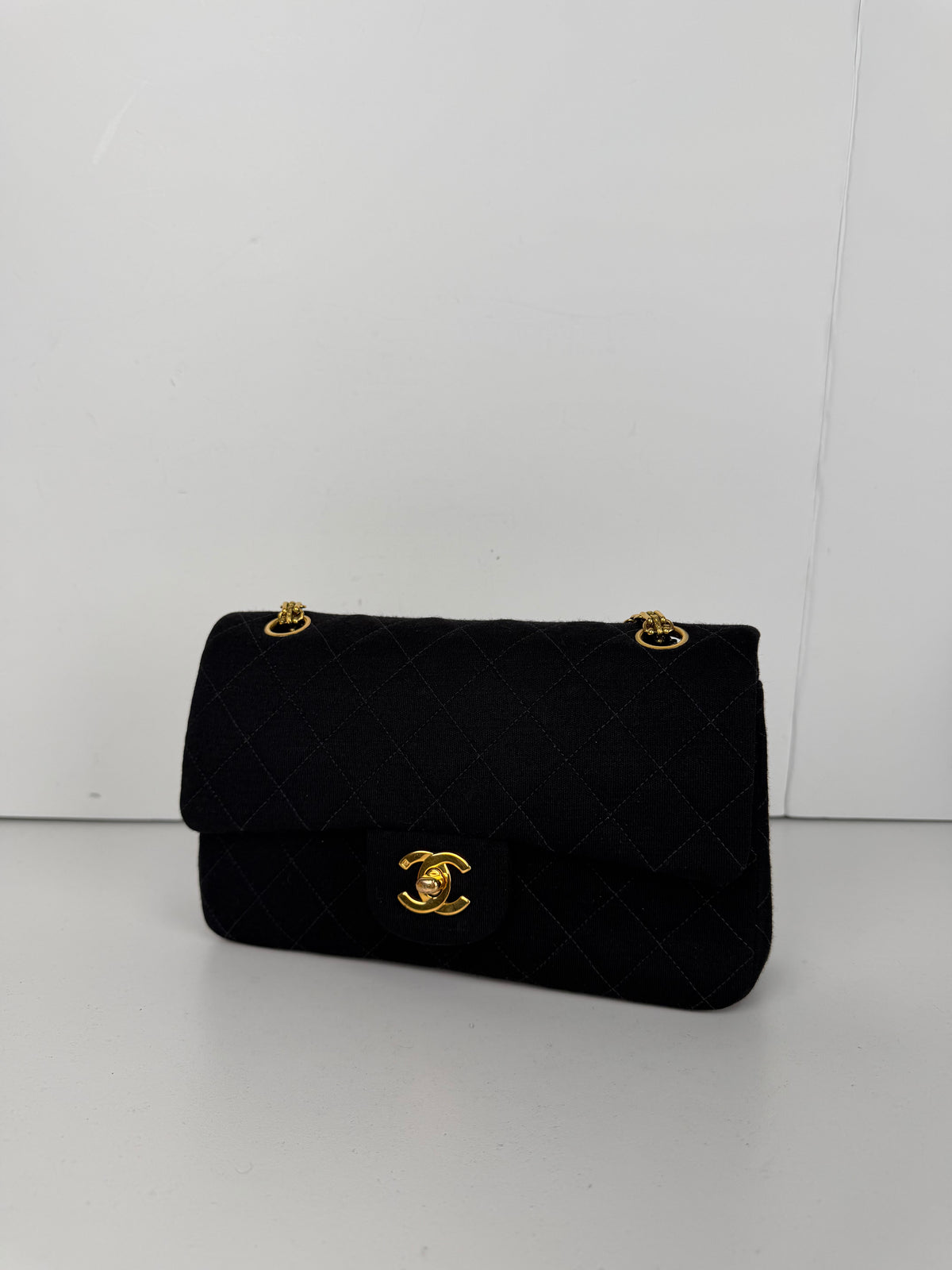 Chanel Small Classic Jersey Double Flap Bag 1996-1997