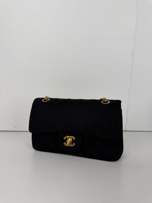 Chanel Small Classic Jersey Double Flap Bag 1996-1997 C2
