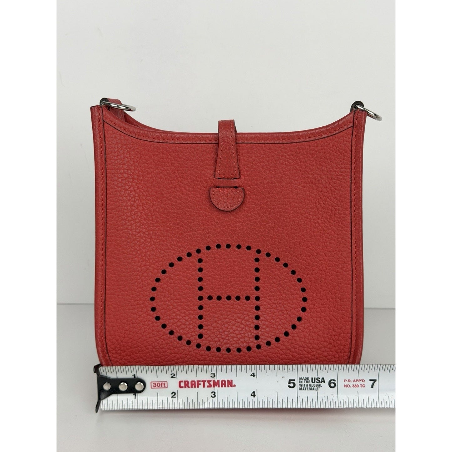 Hermes Evelyne TPM 16 Bag in Red Taurillon Clemence Leather 2015 C1