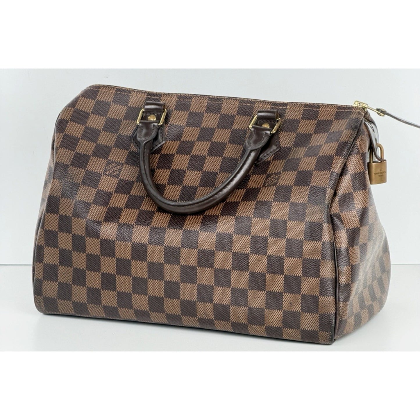 Louis Vuitton Speedy 30 Bag in Damier Ebene Coated Canvas 2018 S-08