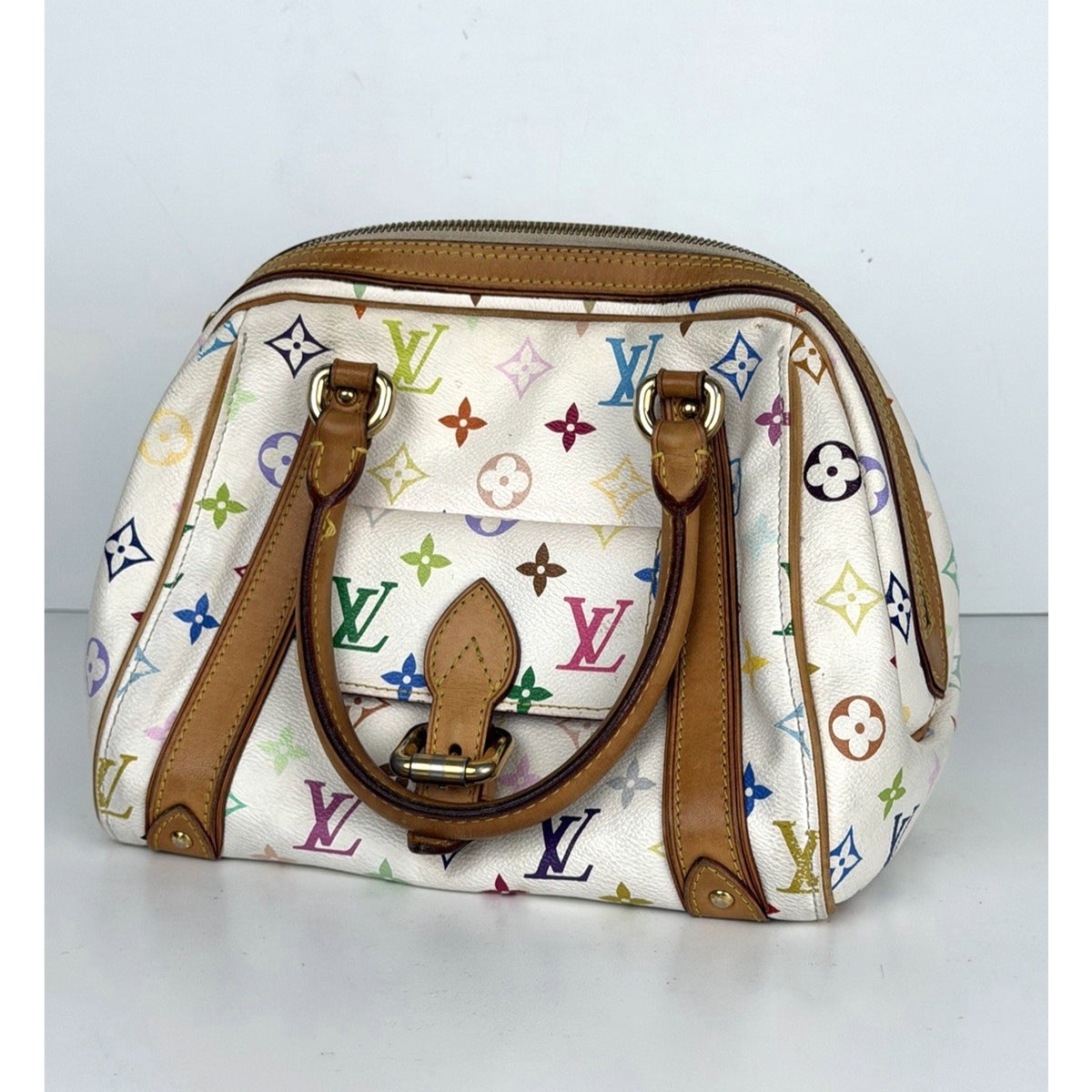 Louis Vuitton Priscilla Satchel Bag in Multicolore Monogram Coated Canvas 2008 S