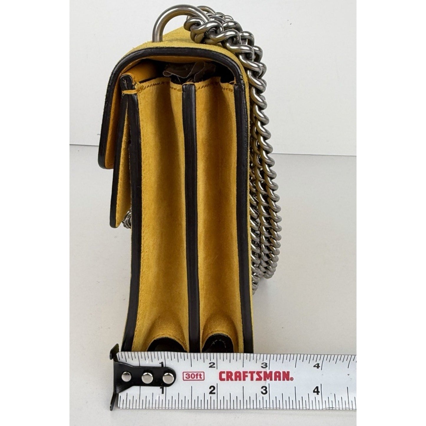 Gucci Small Suede Dionysus Yellow Shoulder Bag S-09