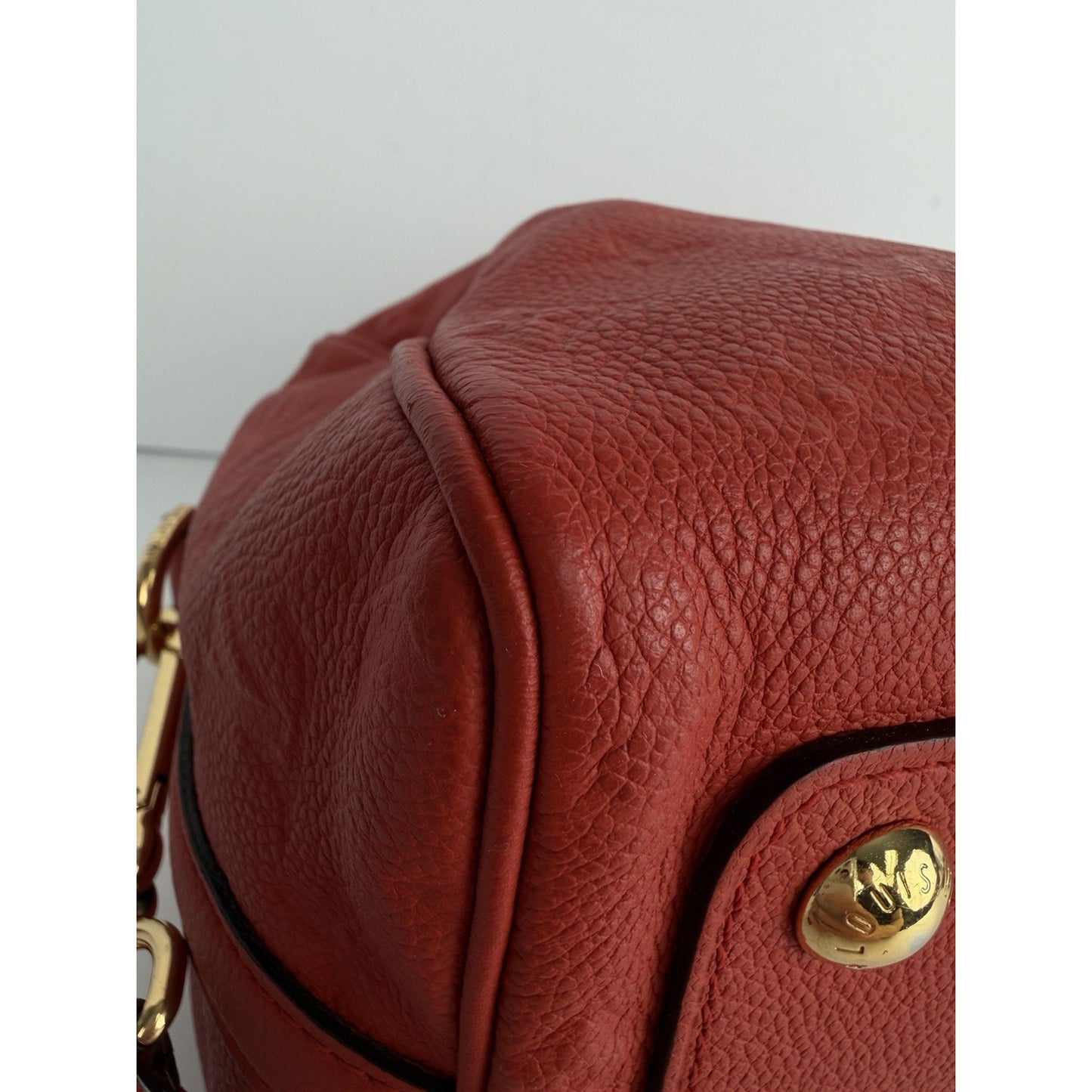 Louis Vuitton Speedy Bandouliere 25 Bag Red Monogram Empreinte Leather 2012 D4
