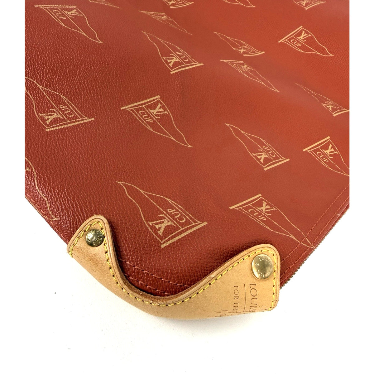 Louis Vuitton America's Cup Garment Travel Bag in Red Coated Canvas 1994 S19