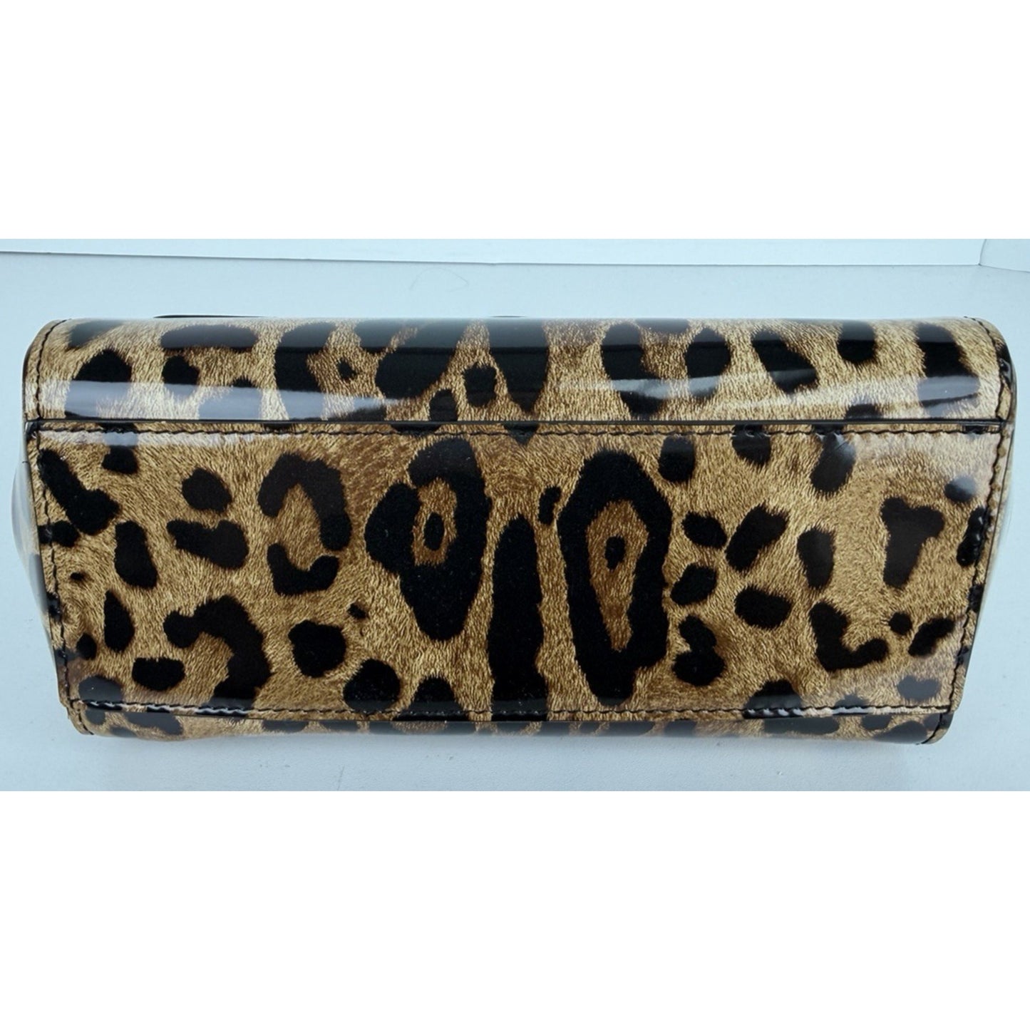 Dolce & Gabbana Medium Sicily Bag in Leopard Print Polished Calfskin Leather B3