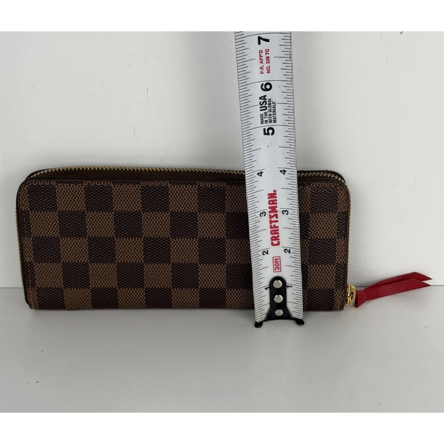 Louis Vuitton Clemence Zippy Wallet in Damier Ebene Coated Canvas NFC