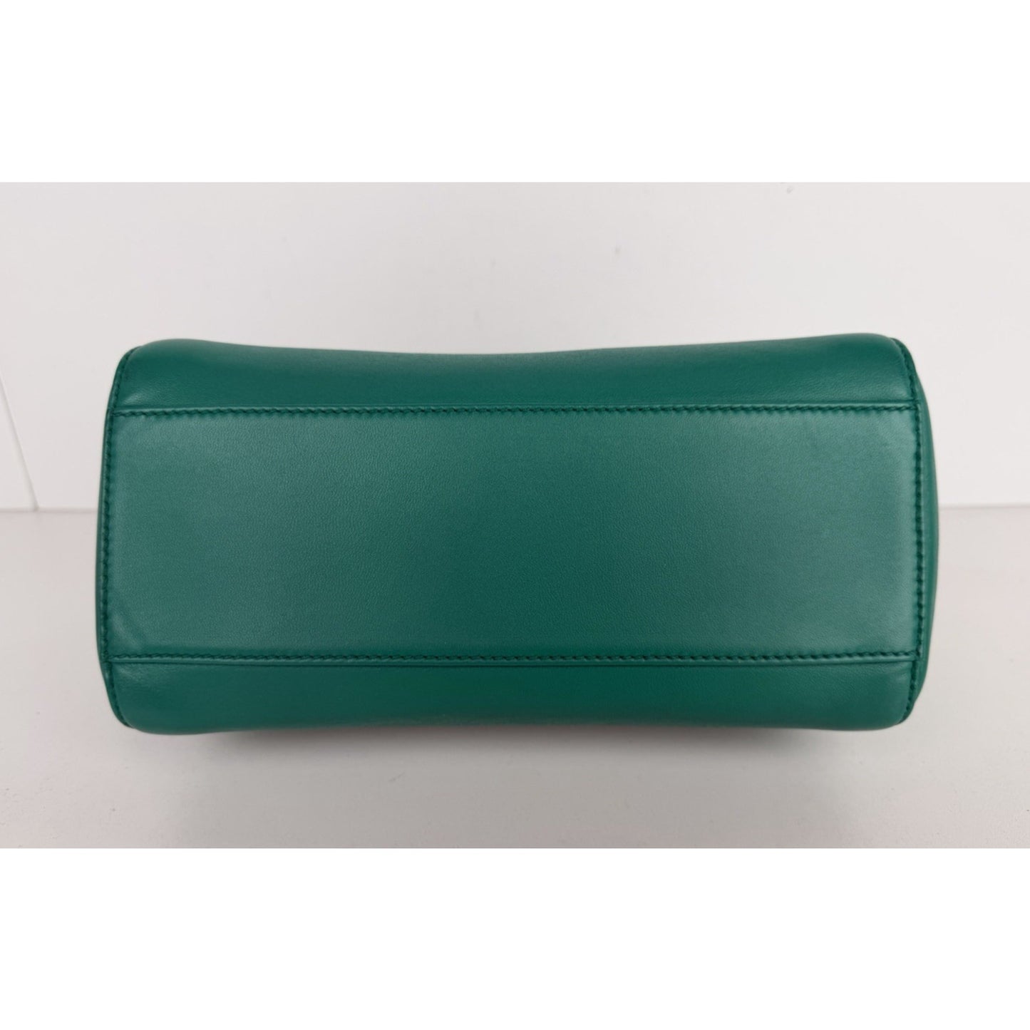 Fendi Peekaboo Handbag Mini in Emerald Green Leather & Gold Hardware S-07
