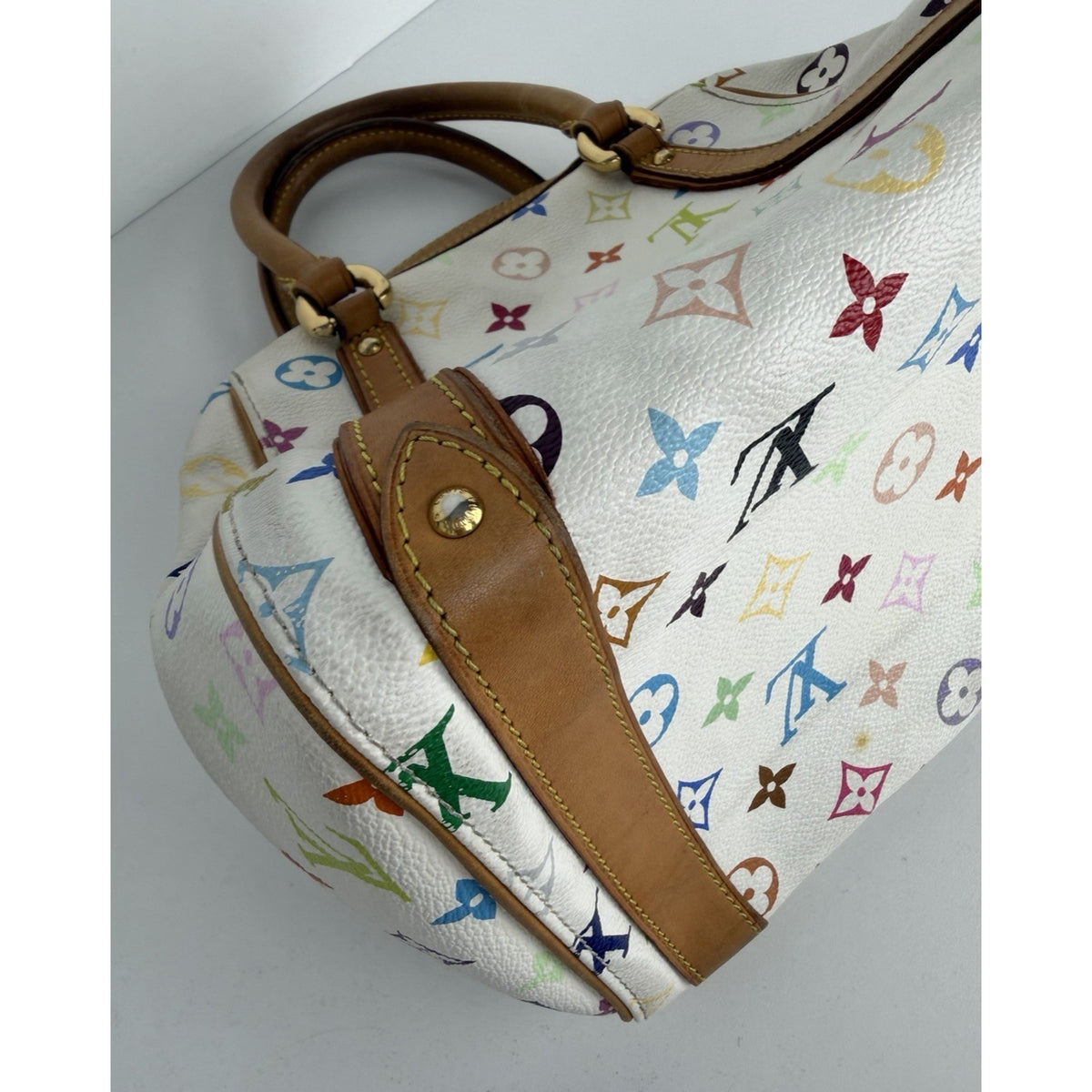 Louis Vuitton Priscilla Satchel Bag in Multicolore Monogram Coated Canvas 2008 S