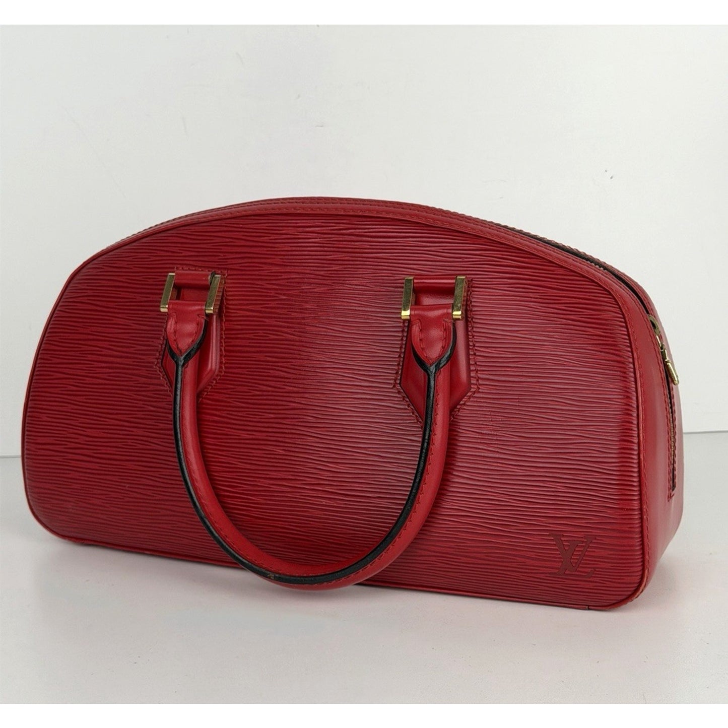 Louis Vuitton Jasmin Top Handle Bag Vintage Castilian Red Epi Leather 1998 S-10