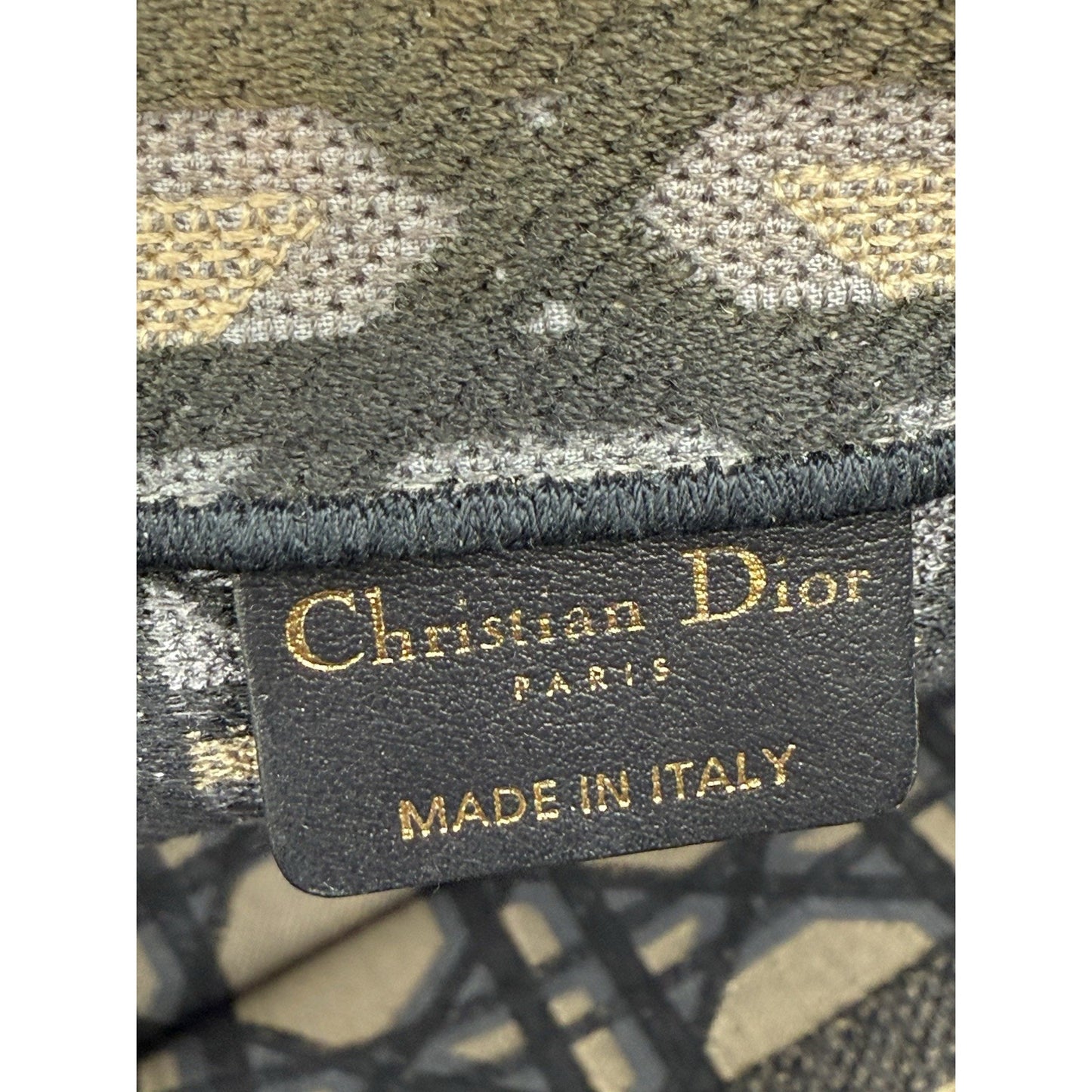 Christian Dior Blue & Neutral Canvas Medium Book Tote Women's Bag