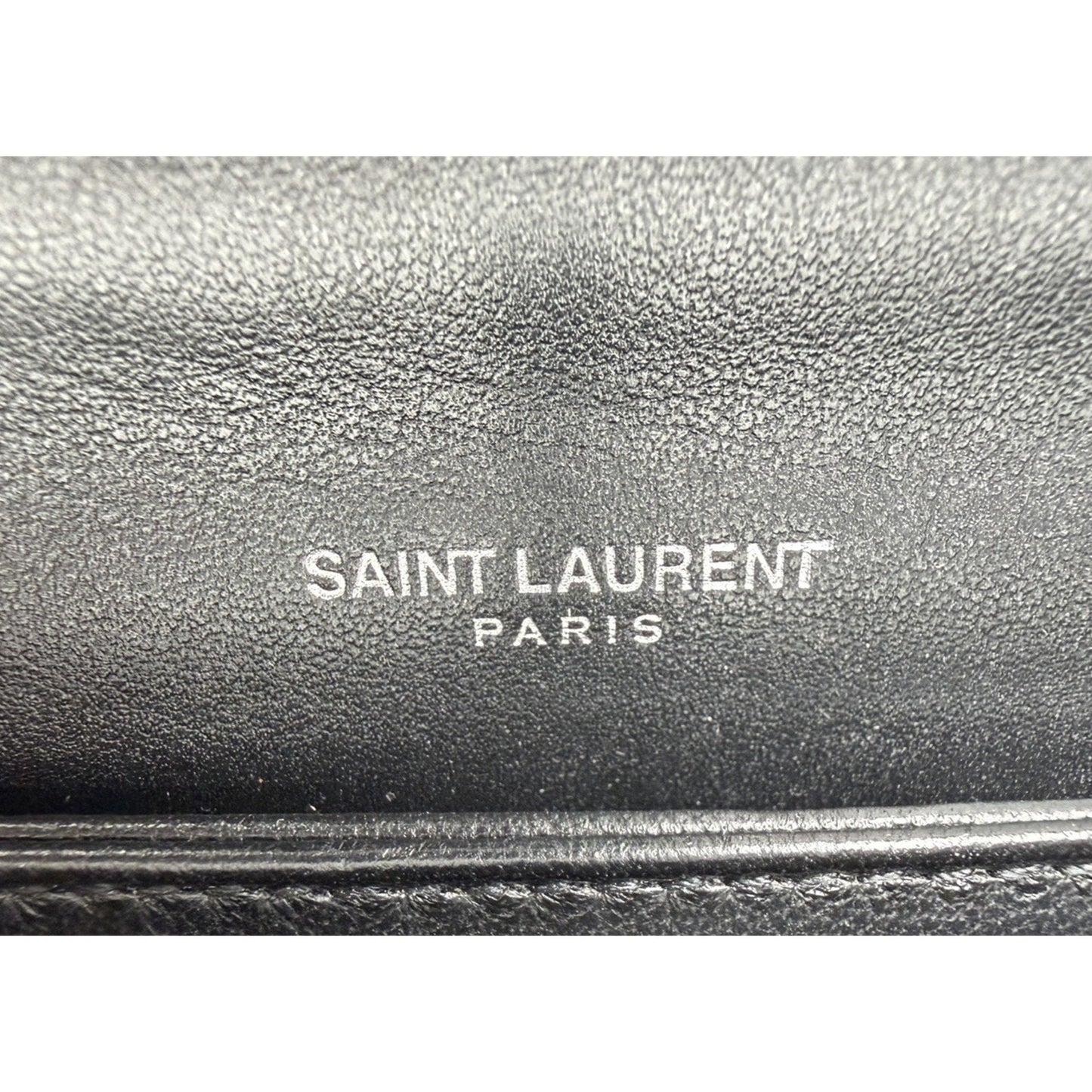 Saint Laurent Babylone Shoulder Bag Medium Black Leather with Silver Hardware S