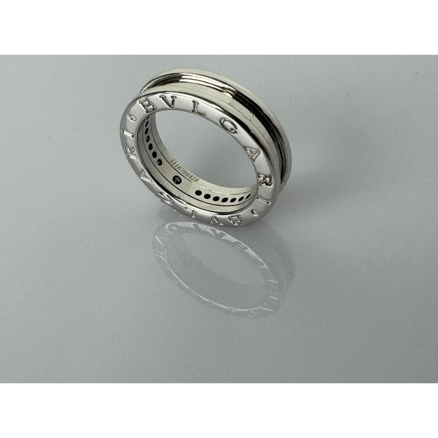 BVLGARI B.zero1 Diamond Engagement Ring in 18K White Gold, size 5.25