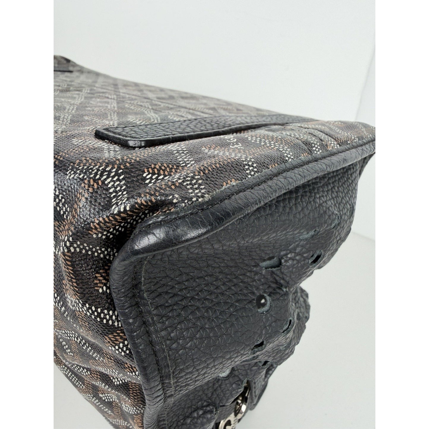 Goyard Sac Hardy PM Pet Carrier Noir in Goyardine Coated Canvas B6