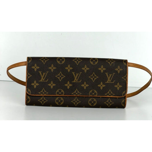 Louis Vuitton LV Monogram Pochette Twin Vintage Crossbody Bag (2001) S04