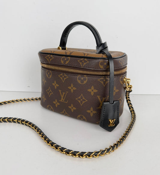 Louis Vuitton Vanity PM Bag in Brown LV Reverse Monogram Coated Canvas 2021 YC-5