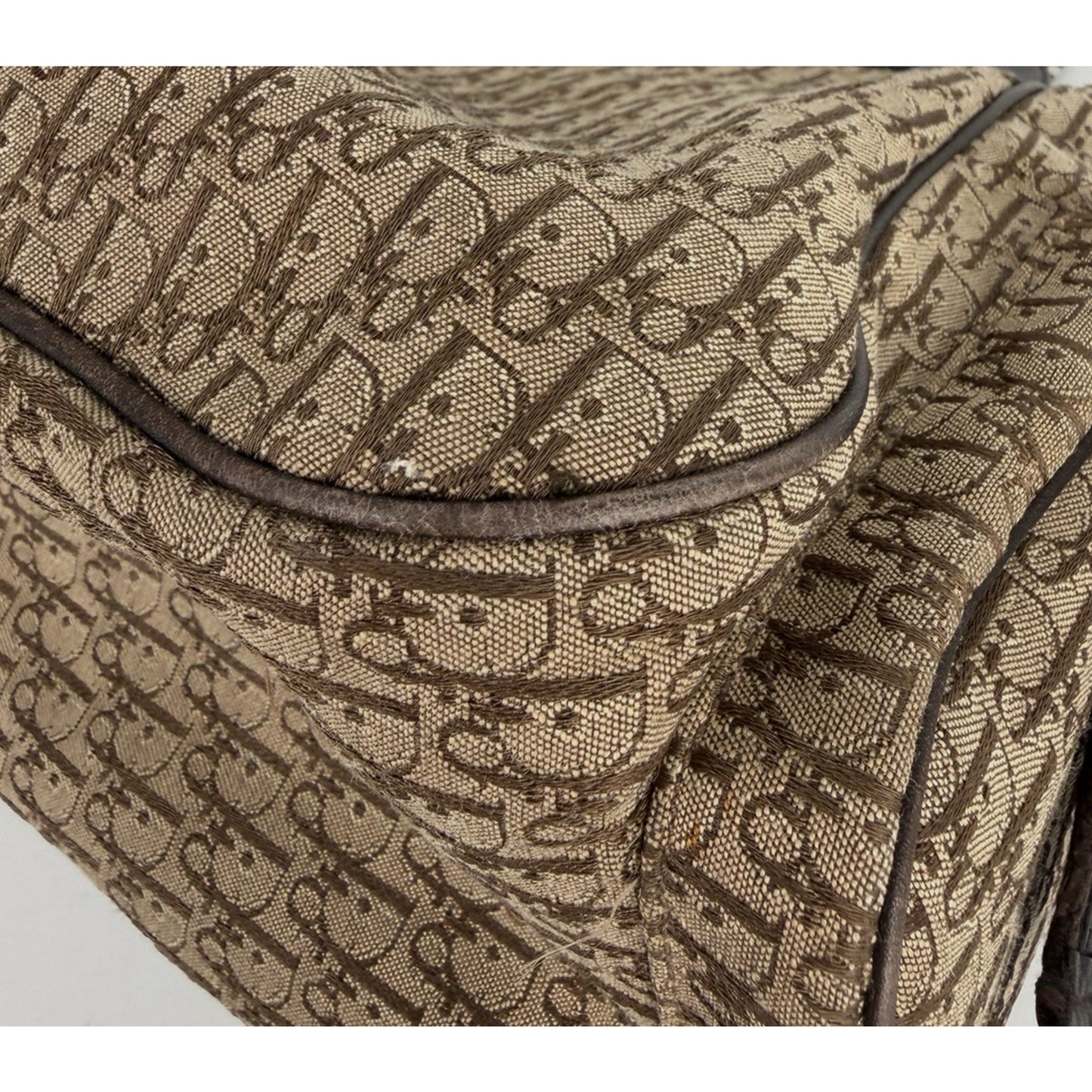 Christian Dior Diorissimo Street Chic Hobo Bag in Beige Canvas with Leather S