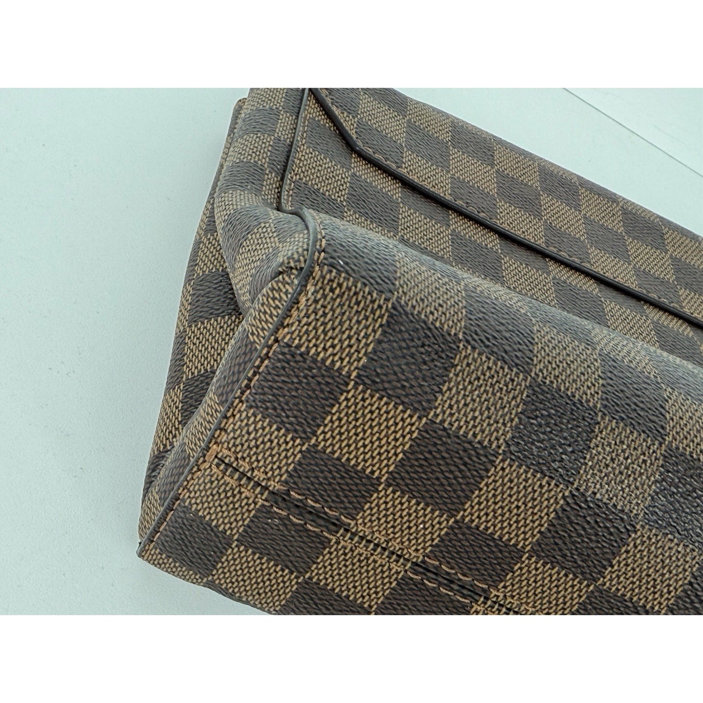 Louis Vuitton Vavin Damier Ebene Chain Strap Shoulder Bag in Brown Coated Canvas