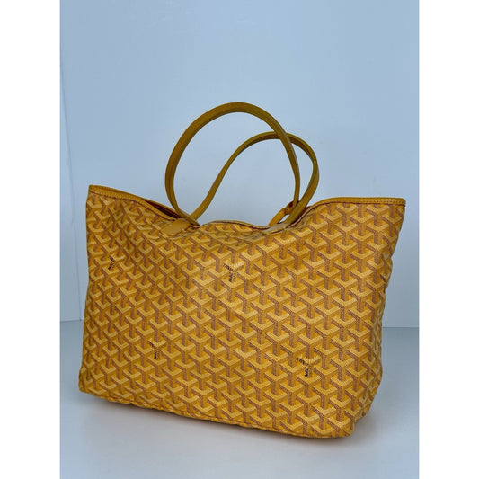 Goyard Saint Louis Tote Bag in Yellow Goyardine Canvas B-5