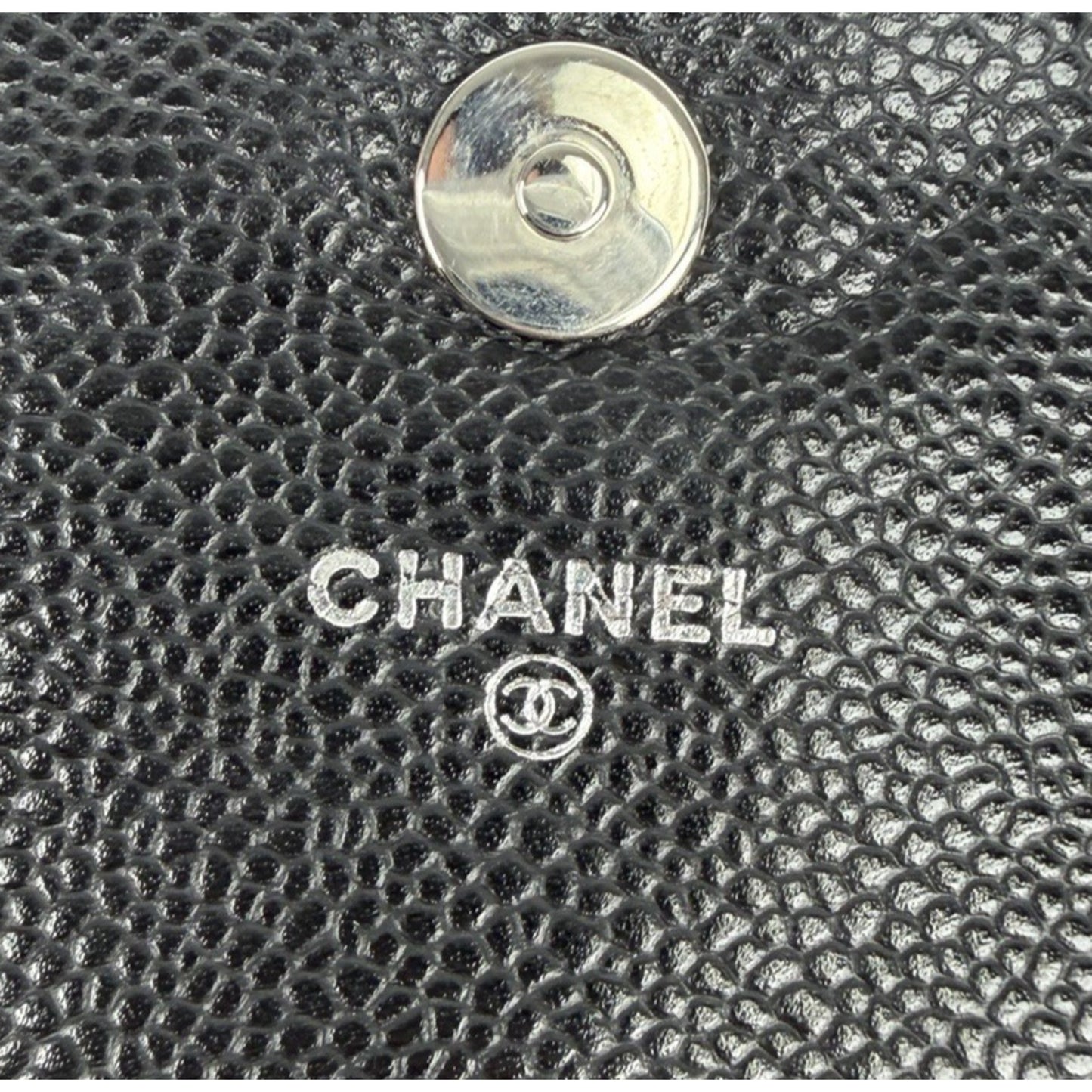Chanel Half Moon Black Leather Caviar Wallet on Chain (2011) C-4