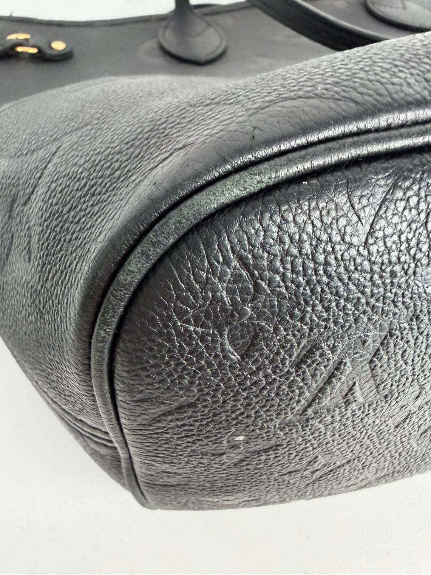 Louis Vuitton Neverfull Tote Bag MM in Black Monogram Empreinte Leather NFC YR-1