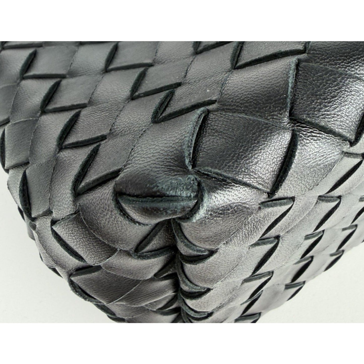 Bottega Veneta Andiamo Tote Small Bag in Black Intrecciato Leather D-4