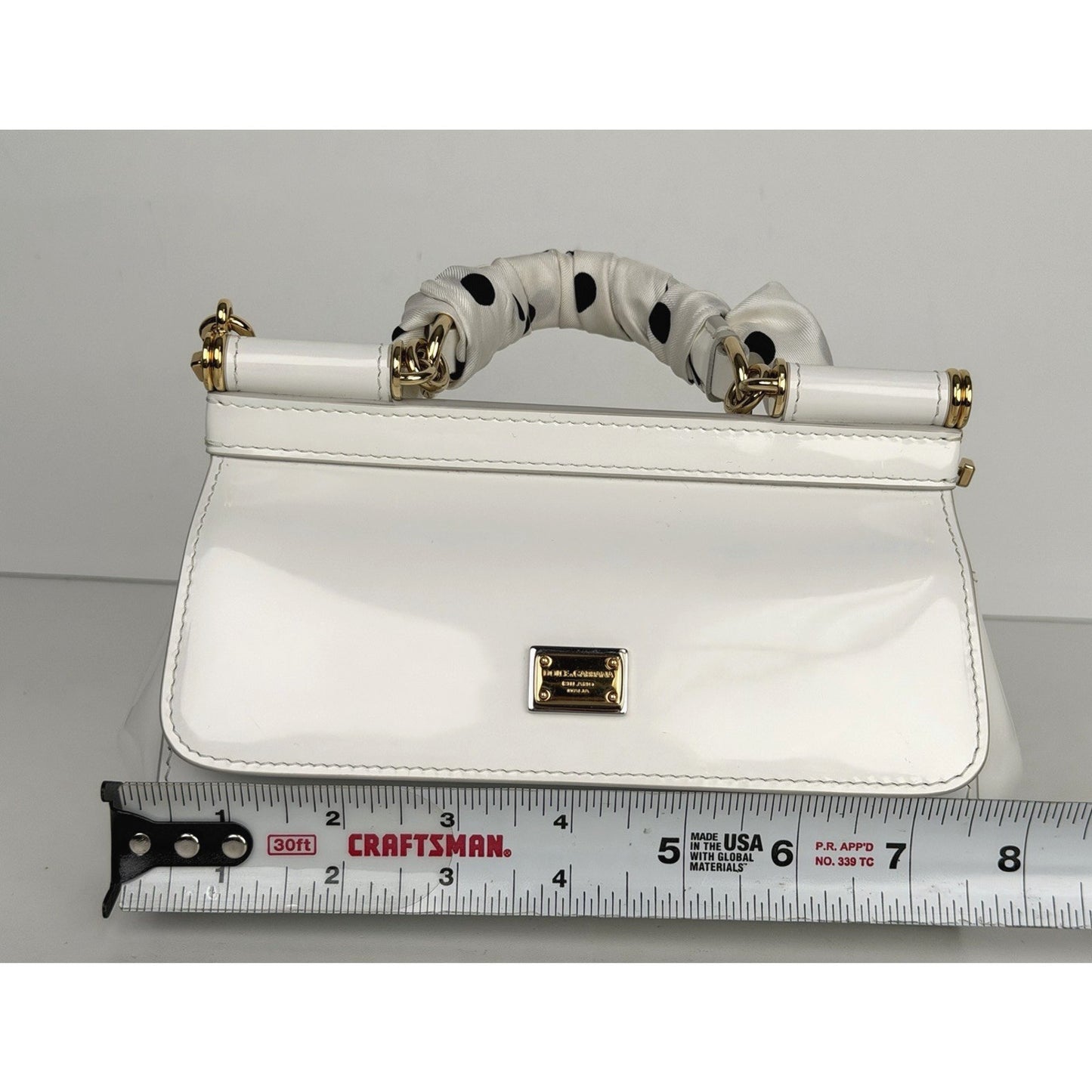 Dolce & Gabbana Sicily East-West Small Top Handle Bag in White Leather B1